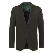 Wollen Jersey Blazer Stijl Bari Boggi Milano , Green , Heren