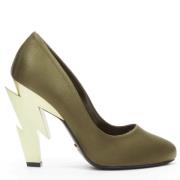Pre-owned Satin heels Prada Vintage , Green , Dames