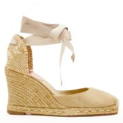 Pre-owned Canvas espadrilles Christian Louboutin Pre-owned , Brown , D...