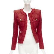 Pre-owned Fabric outerwear Balmain Pre-owned , Red , Dames
