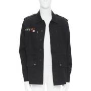 Pre-owned Cotton outerwear Saint Laurent Vintage , Black , Dames