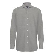 B Jersey Pique Polo Shirt Regular Fit Boggi Milano , Gray , Heren