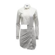Pre-owned Cotton dresses Jacquemus Pre-owned , White , Dames