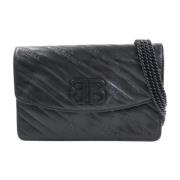 Tweedehands Zwarte Leren Balenciaga Shopper Balenciaga Vintage , Black...