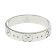 Pre-owned White Gold rings Gucci Vintage , White , Dames