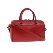 Tweedehands Rode Leren Schoudertas Saint Laurent Vintage , Red , Dames