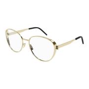 Glossy Light Gold Eyeglasses Saint Laurent , Yellow , Dames