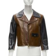 Pre-owned Leather outerwear Louis Vuitton Vintage , Brown , Dames