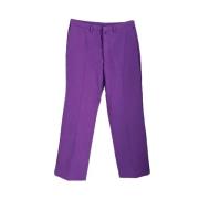 Pre-owned Wool bottoms Jil Sander Pre-owned , Purple , Dames