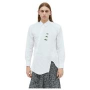 Logo Gedraaid Overhemd van Katoen Poplin Comme des Garçons , White , H...