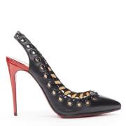 Pre-owned Leather heels Christian Louboutin Pre-owned , Black , Dames