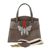 Tweedehands Bruine Leren Gucci Totem Tas Gucci Vintage , Brown , Dames