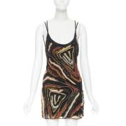 Pre-owned Silk dresses Versace Pre-owned , Brown , Dames