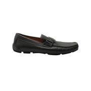 Pre-owned Leather flats Salvatore Ferragamo Pre-owned , Black , Dames