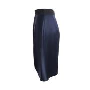 Pre-owned Silk bottoms Valentino Vintage , Blue , Dames