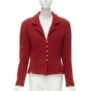 Pre-owned Wool outerwear Chanel Vintage , Red , Dames