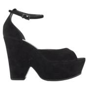 Pre-owned Suede heels Celine Vintage , Black , Dames