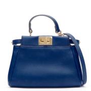 Pre-owned Leather fendi-bags Fendi Vintage , Blue , Dames