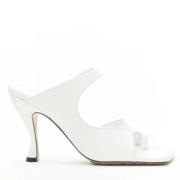 Pre-owned Leather heels Bottega Veneta Vintage , White , Dames