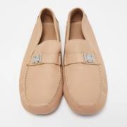 Pre-owned Leather flats Louis Vuitton Vintage , Beige , Heren