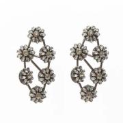 Pre-owned Fabric earrings Oscar De La Renta Pre-owned , Gray , Dames