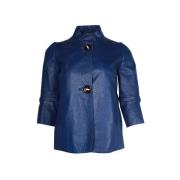 Pre-owned Leather outerwear Marni Pre-owned , Blue , Dames