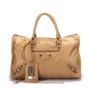 Pre-owned Leather handbags Balenciaga Vintage , Brown , Dames