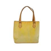 Tweedehands Lime Gele Patent Leren Handtas Louis Vuitton Vintage , Yel...