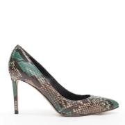 Pre-owned Leather heels Gucci Vintage , Green , Dames