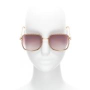 Pre-owned Metal sunglasses Alexander McQueen Pre-owned , Red , Dames
