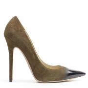 Pre-owned Suede heels Jimmy Choo Pre-owned , Green , Dames