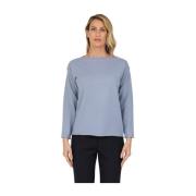 Top met lange mouwen en boothals Alpha Studio , Blue , Dames