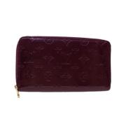 Pre-owned Leather wallets Louis Vuitton Vintage , Purple , Dames