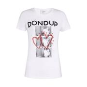 Klassiek T-Shirt Dondup , White , Dames