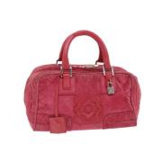 Pre-owned Suede handbags Loewe Pre-owned , Red , Unisex