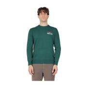 Geborduurd shirt met ronde hals MC2 Saint Barth , Green , Heren