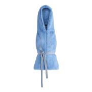 Eco Fur/Nylon Stijlvolle Jas OOF Wear , Blue , Dames