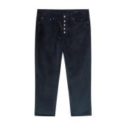 Losse fluwelen broek Dondup , Blue , Dames