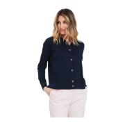 Stijlvolle Split Polo Shirt Gran Sasso , Blue , Dames