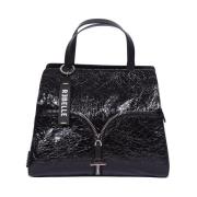 Pam Patent Leren Handtas Rebelle , Black , Dames