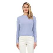 Luxe Cashmere Crewneck Sweater Max Mara Studio , Blue , Dames