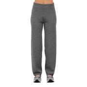 Tricot broek met elastische tailleband Alpha Studio , Gray , Dames