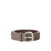 Cloudy Suède Riem met Borduursel Orciani , Brown , Heren