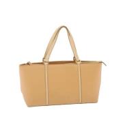 Pre-owned Leather handbags Burberry Vintage , Beige , Dames