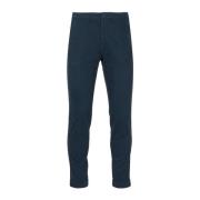 Blauwe Katoenen Broek met Logo Fay , Blue , Heren