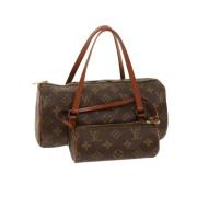 Pre-owned Canvas handbags Louis Vuitton Vintage , Brown , Dames