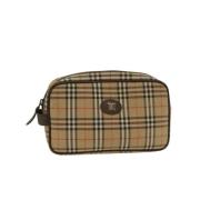 Pre-owned Nylon clutches Burberry Vintage , Beige , Dames