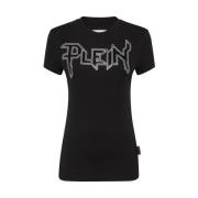 Stijlvolle T-shirts voor mannen en vrouwen Philipp Plein , Black , Dam...
