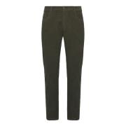 Stretch Corduroy 5 Zakken Boggi Milano , Green , Heren