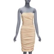 Pre-owned Silk dresses Dolce & Gabbana Pre-owned , Beige , Dames